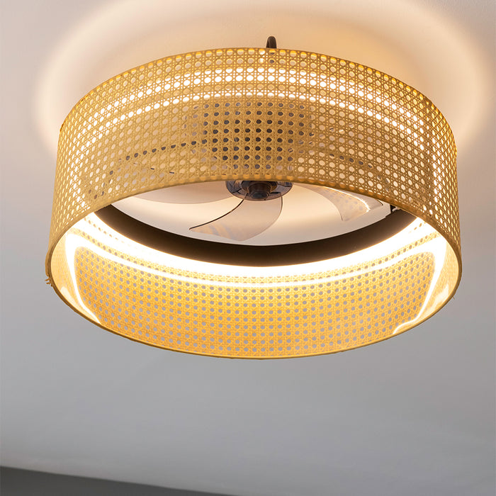 Ventilator de tavan cu lampă Cecotec EnergySilence LampAero 600 Beige Design, motor 20 W, 6 trepte, bej
