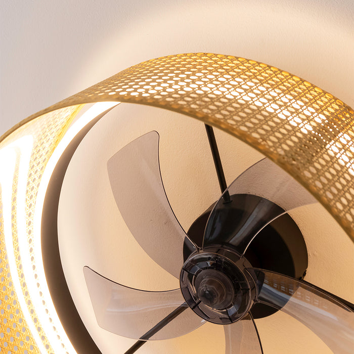 Ventilator de tavan cu lampă Cecotec EnergySilence LampAero 600 Beige Design, motor 20 W, 6 trepte, bej