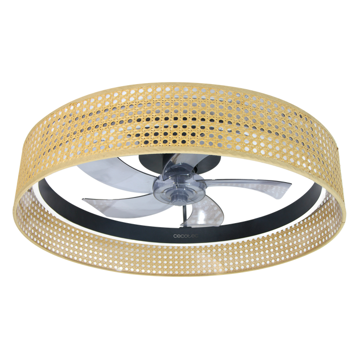 Ventilator de tavan cu lampă Cecotec EnergySilence LampAero 600 Beige Design, motor 20 W, 6 trepte, bej