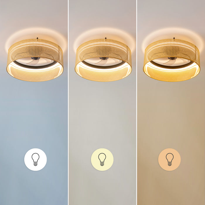 Ventilator de tavan cu lampă Cecotec EnergySilence LampAero 600 Beige Design, motor 20 W, 6 trepte, bej