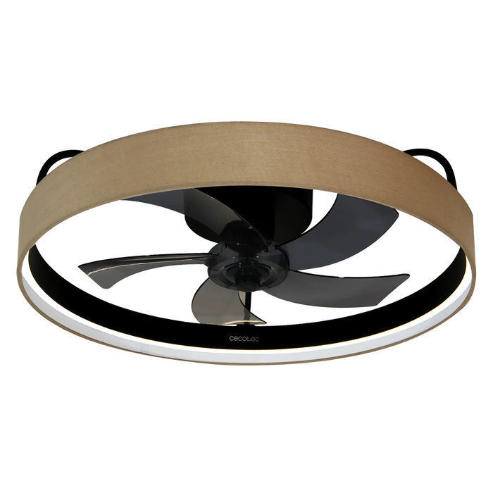 Ventilator de tavan cu lampă Cecotec EnergySilence LampAero 650 Beige Design, 20 W, 6 trepte, 60 × 60 × 29,2 cm, bej
