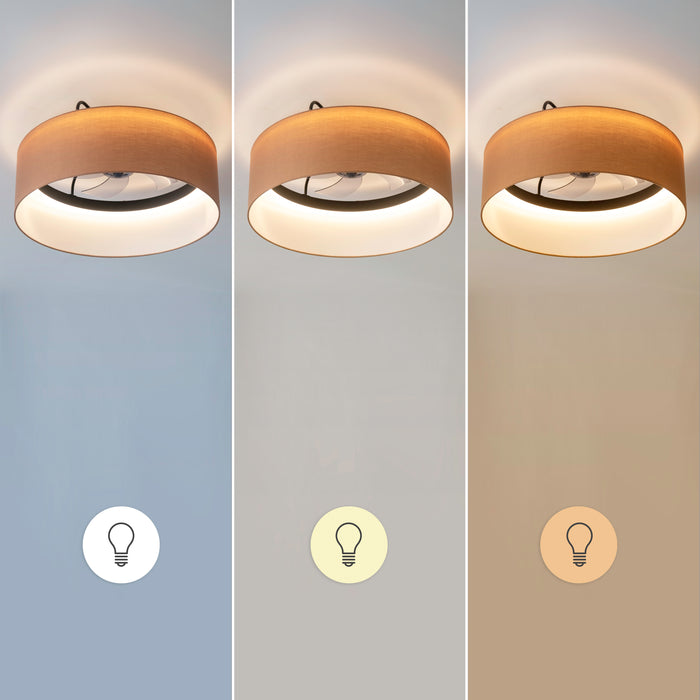 Ventilator de tavan cu lampă Cecotec EnergySilence LampAero 650 Beige Design, 20 W, 6 trepte, 60 × 60 × 29,2 cm, bej