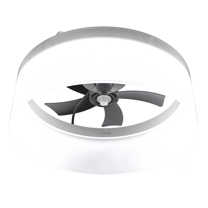 Ventilator de tavan cu lampă Cecotec EnergySilence LampAero 650 White Design, motor 20 W, LED 40 W, 6 trepte, alb