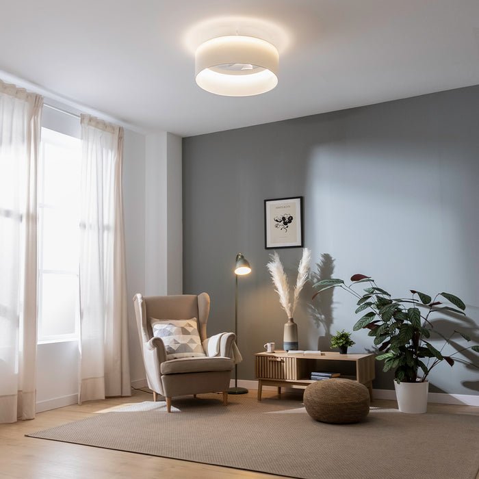 Ventilator de tavan cu lampă Cecotec EnergySilence LampAero 650 White Design, motor 20 W, LED 40 W, 6 trepte, alb