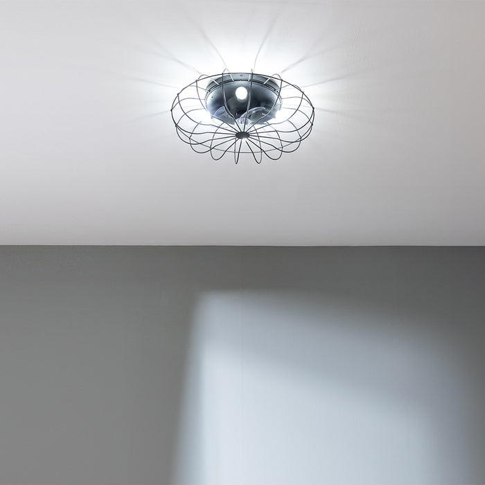 Ventilator de tavan cu lampă Cecotec EnergySilence LampAero 650 Iron Design, 20 W, 3 trepte, 59 × 59 × 20 cm