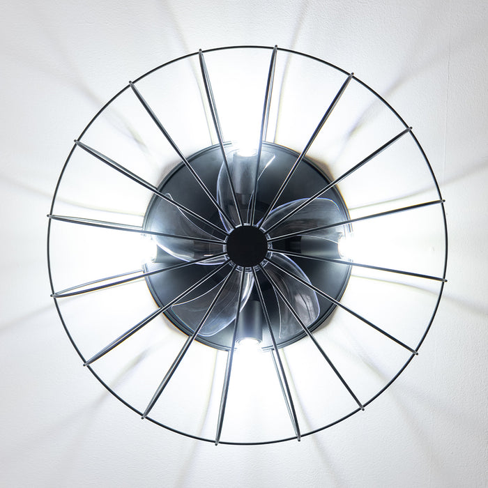 Ventilator de tavan cu lampă Cecotec EnergySilence LampAero 650 Iron Design, 20 W, 3 trepte, 59 × 59 × 20 cm