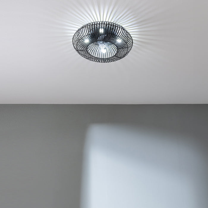 Ventilator de tavan cu lampă Cecotec EnergySilence LampAero 600 Natural DarkWood, 20 W, 3 trepte, 5 pale