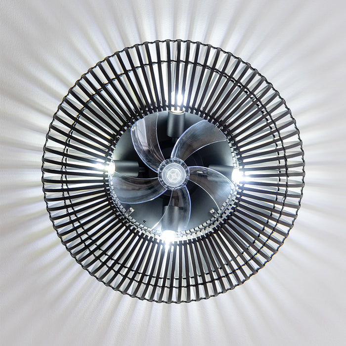 Ventilator de tavan cu lampă Cecotec EnergySilence LampAero 600 Natural DarkWood, 20 W, 3 trepte, 5 pale