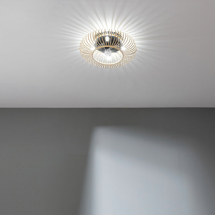 Ventilator de tavan cu lampă Cecotec EnergySilence LampAero 600 Natural LightWood, 20 W, 3 viteze, 60 × 60 × 19 cm