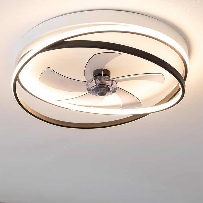 Ventilator de tavan cu lumină Cecotec EnergySilence LampAero 600 FlowLight, motor 20 W, diametru 60 cm, 6 trepte