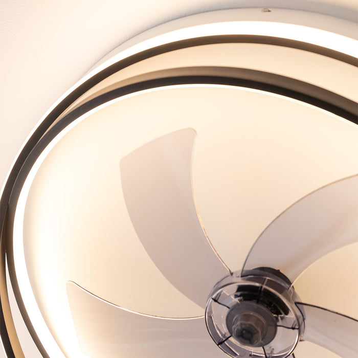 Ventilator de tavan cu lumină Cecotec EnergySilence LampAero 600 FlowLight, motor 20 W, diametru 60 cm, 6 trepte