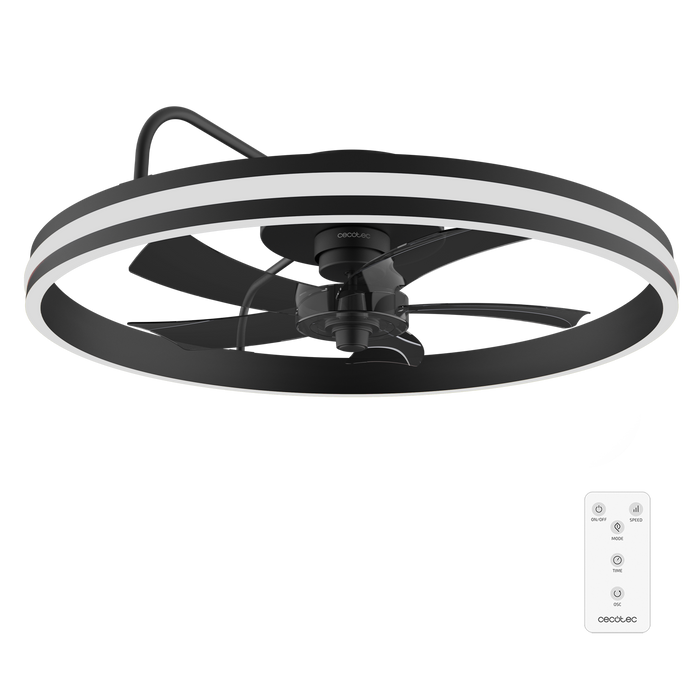 Ventilator de tavan cu iluminare Cecotec EnergySilence LampAero 650 FlowLight, 20 W, LED 45 W, 6 trepte, diametru 56 cm