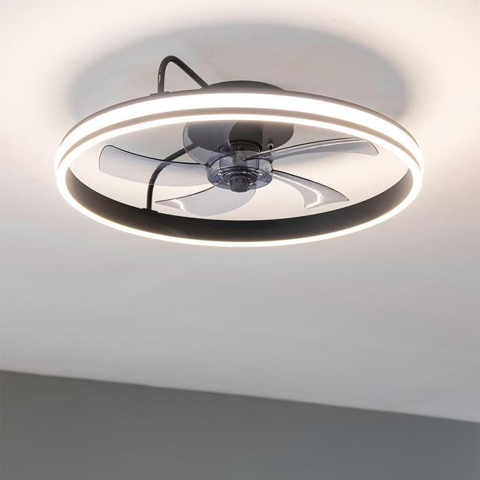 Ventilator de tavan cu iluminare Cecotec EnergySilence LampAero 650 FlowLight, 20 W, LED 45 W, 6 trepte, diametru 56 cm