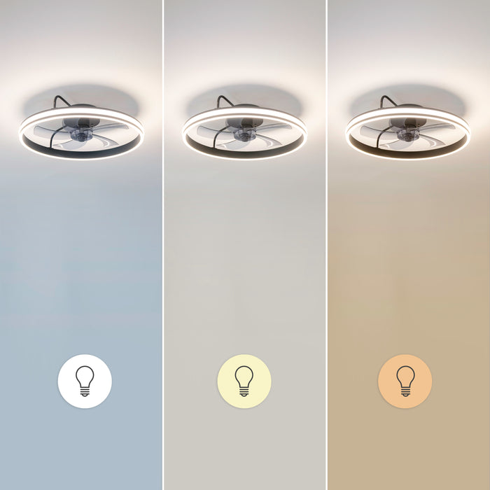 Ventilator de tavan cu iluminare Cecotec EnergySilence LampAero 650 FlowLight, 20 W, LED 45 W, 6 trepte, diametru 56 cm