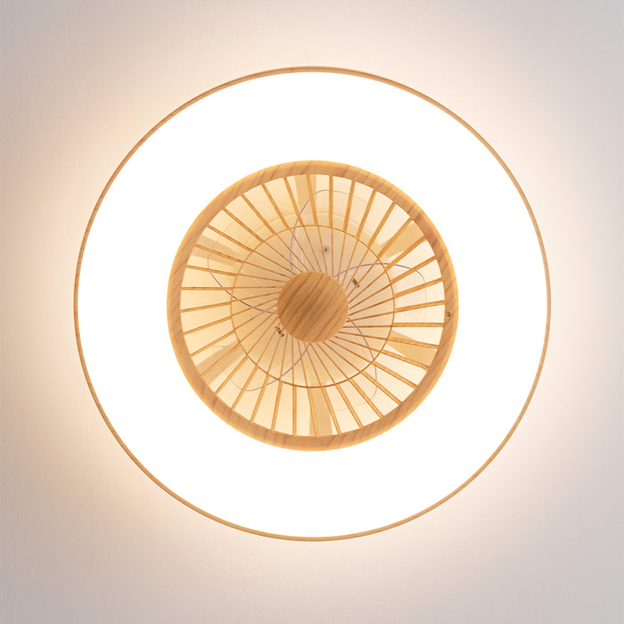 Ventilator de tavan cu iluminare Cecotec EnergySilence LampAero 600 InsideWood, 20 W, diametru 60 cm, 3 trepte, telecomandă