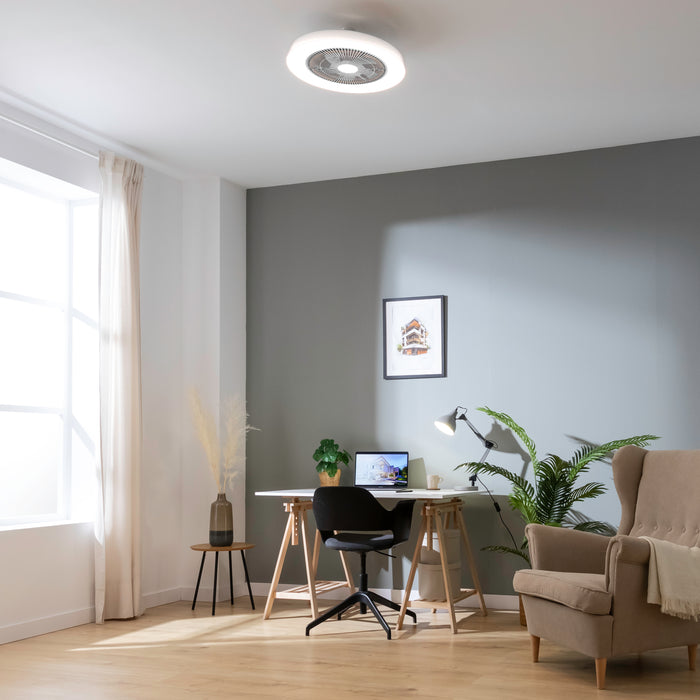 Ventilator de tavan cu lumină Cecotec EnergySilence LampAero 600 InsideWhite, motor DC 20 W, LED 40 W, 3 viteze, alb