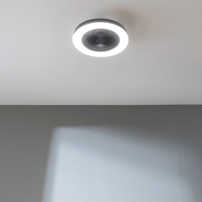 Ventilator de tavan cu iluminare Cecotec EnergySilence LampAero 600 InsideBlack, motor 20 W, 3 viteze, 3 tonuri de lumină, negru