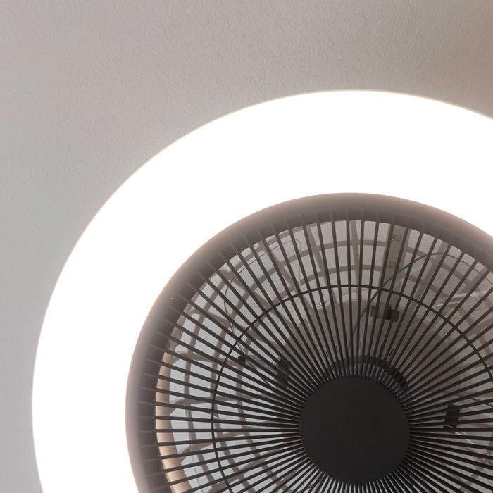 Ventilator de tavan cu iluminare Cecotec EnergySilence LampAero 600 InsideBlack, motor 20 W, 3 viteze, 3 tonuri de lumină, negru