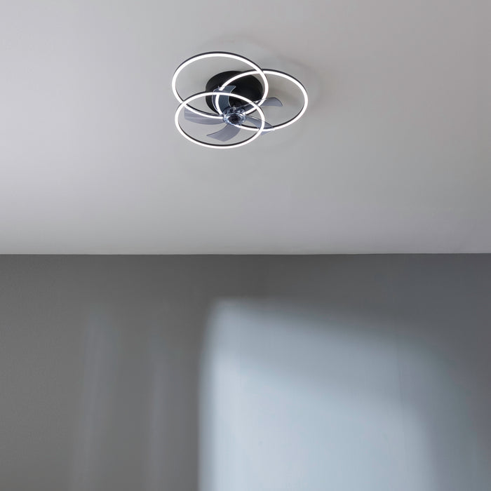 Ventilator de tavan cu iluminare Cecotec EnergySilence LampAero 670 FlowLight, 20 W, iluminare LED 40 W, 5 palete