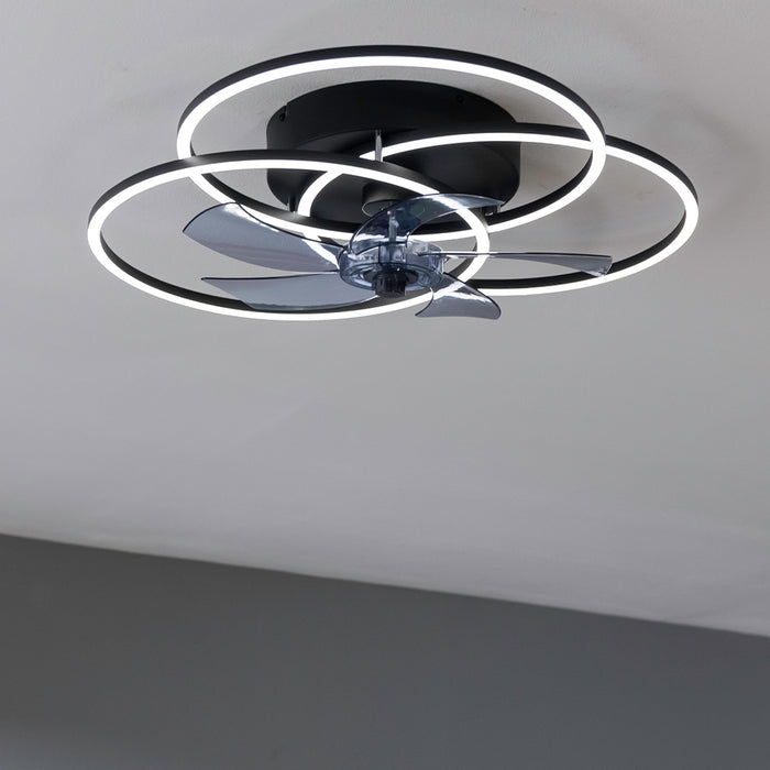Ventilator de tavan cu iluminare Cecotec EnergySilence LampAero 670 FlowLight, 20 W, iluminare LED 40 W, 5 palete