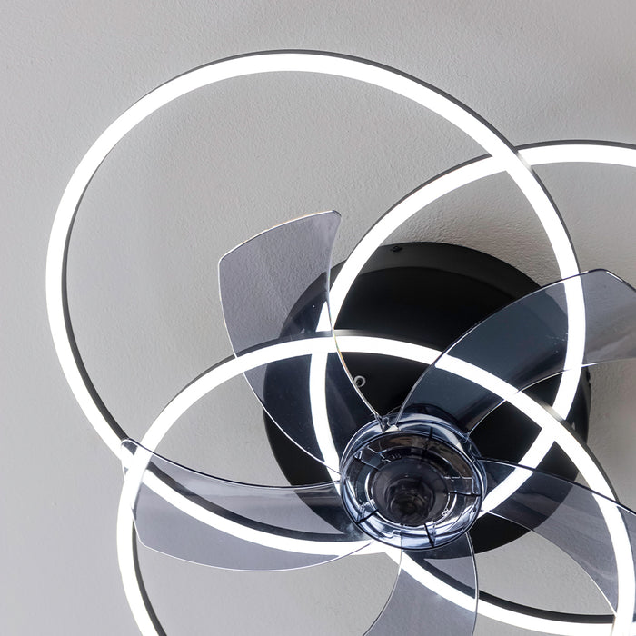 Ventilator de tavan cu iluminare Cecotec EnergySilence LampAero 670 FlowLight, 20 W, iluminare LED 40 W, 5 palete