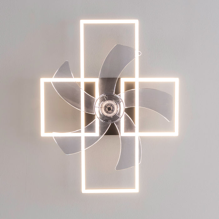 Ventilator de tavan cu iluminare Cecotec EnergySilence LampAero 690 FlowLight, motor de 20 W, LED de 40 W, 5 pale, telecomandă