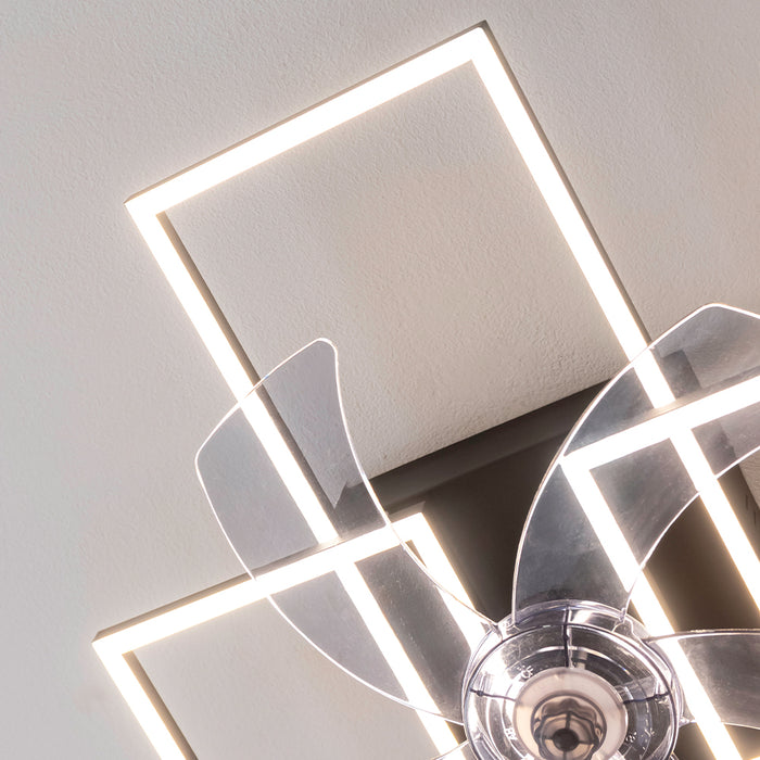 Ventilator de tavan cu iluminare Cecotec EnergySilence LampAero 690 FlowLight, motor de 20 W, LED de 40 W, 5 pale, telecomandă