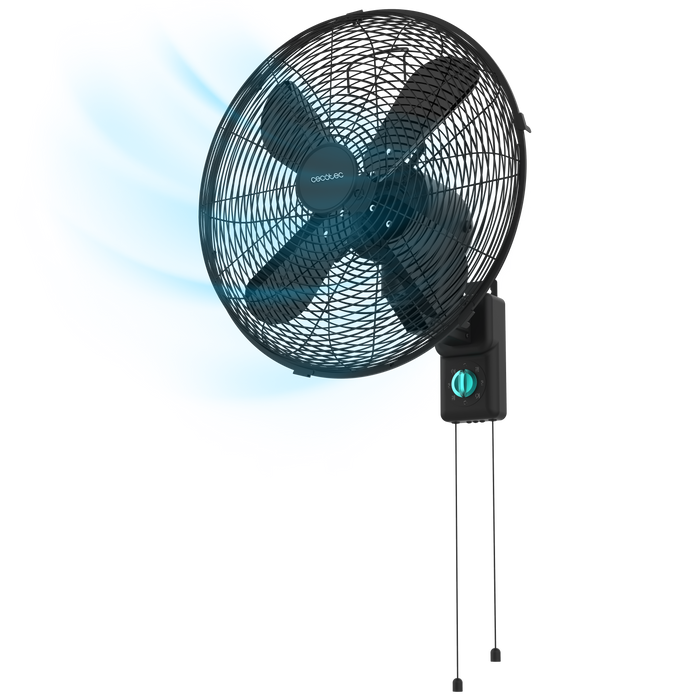 Ventilator de perete Cecotec EnergySilence 4500 Power Wall Black, 50 W, diametru 45 cm, 3 trepte, negru