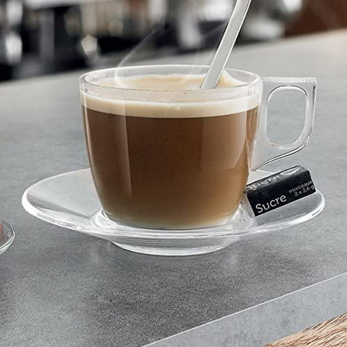 Set de farfurii Arcoroc Aroma Cafea Sticlă 14 cm (6 Piese)