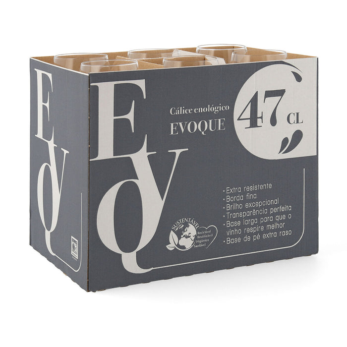 Pahar de vin Evoque Transparent 470 ml (6 Unități)