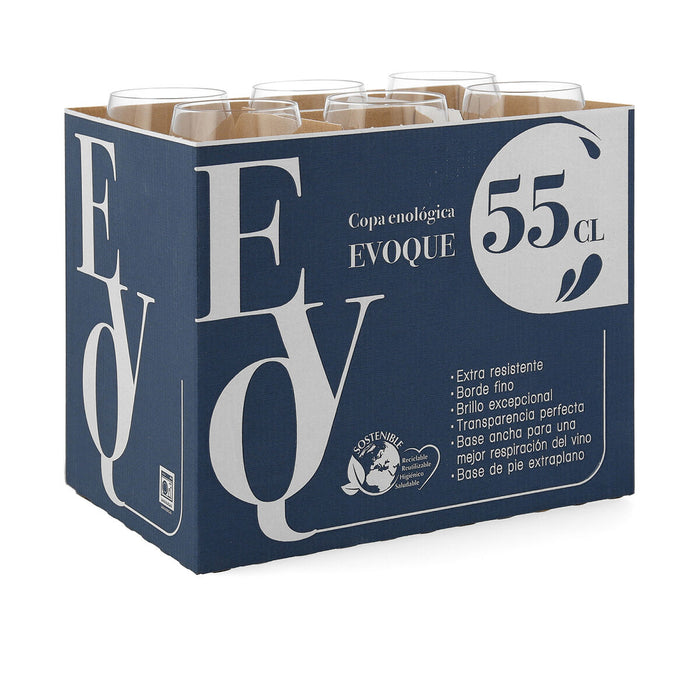 Pahar de vin Evoque Transparent 550 ml (6 Unități)