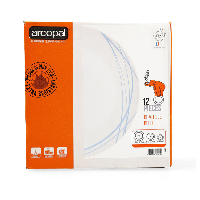 Set de Veselă Arcopal Domitille Albastru Sticlă 12 Piese