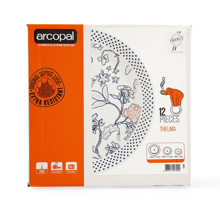 Set de Veselă Arcopal Thelma Blue Albastru Sticlă 12 Piese