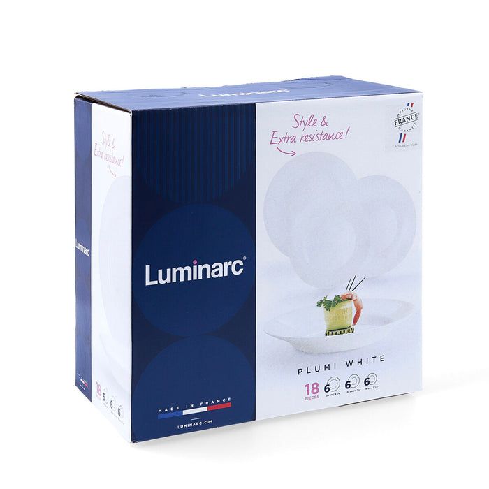 Veselă Luminarc Plumi Multicolor Sticlă 18 Piese