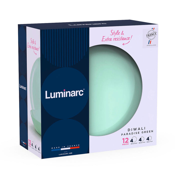 Set de Veselă Luminarc Diwali Paradise Verde Sticlă 12 Piese