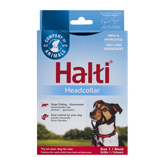 Gulerele de dresaj pentru câini Company of Animals Halti Negru Botniță (31-40 cm)