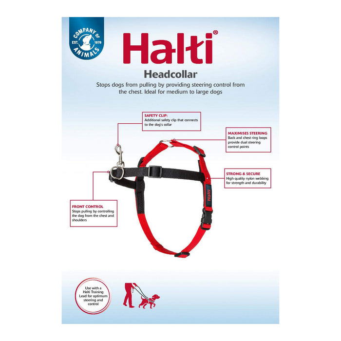 Ham pentru câini Company of Animals Halti Negru/Roșu Mărimea S (36-64 cm)