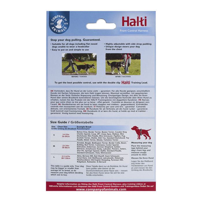 Ham pentru câini Company of Animals Halti Negru/Roșu Mărimea S (36-64 cm)