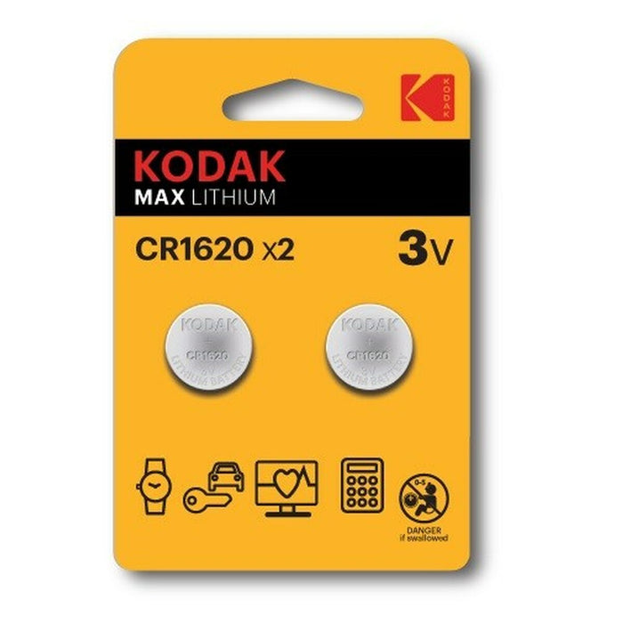 Baterii Kodak CR1620 3 V (2 Unități)
