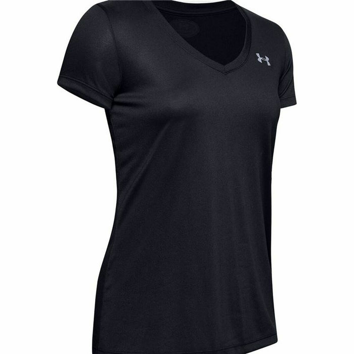 Tricou cu Mânecă Scurtă Femei Under Armour Tech SSV Solid Negru