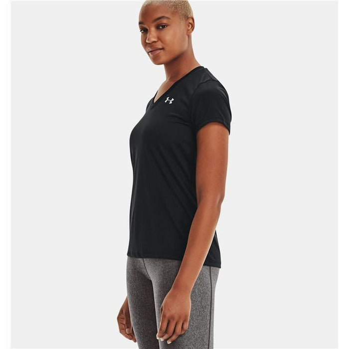 Tricou cu Mânecă Scurtă Femei Under Armour Tech SSV Solid Negru