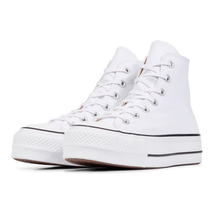Adidași Casual Femei Converse All Star Platform High Top Alb