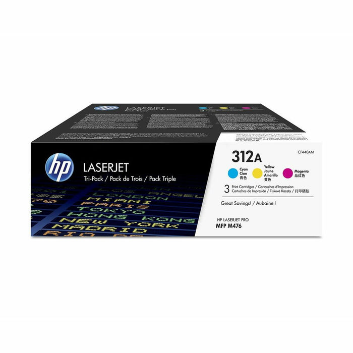 Toner HP CF440AM Cyan/Magenta/Galben (3 Unități)