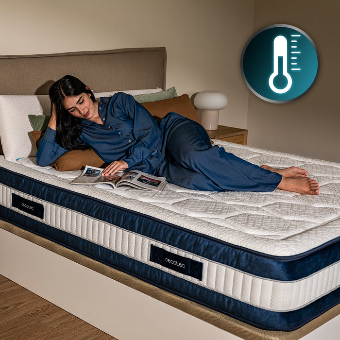 Saltea hibridă Cecotec Flow CecoFresh 2900 CoolConfort Hybrid 80 x 200, 80 × 200 cm, înălțime 29 cm, fermitate ridicată