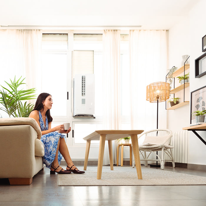 Aparat de aer condiționat pentru fereastră Cecotec Windowclima 9000 Inverter, 9000 BTU, 22 m², clasa A, alb