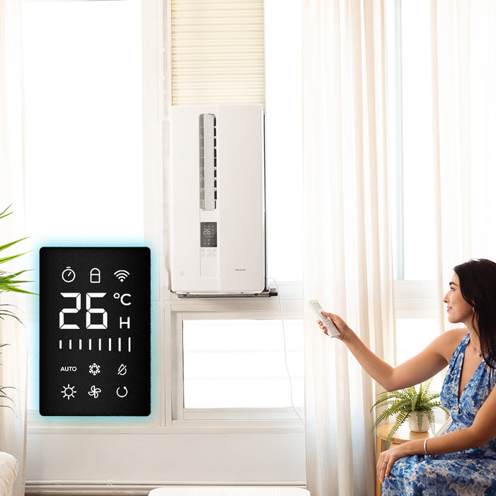 Aparat de aer condiționat pentru fereastră Cecotec Windowclima 9000 Inverter, 9000 BTU, 22 m², clasa A, alb