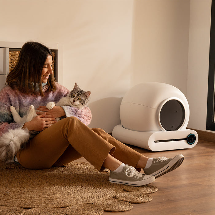 Litieră automată Cecotec Pumba 8500 CleanKitty Smart, 65 l, recipient deșeuri 9 l, control Wi-Fi