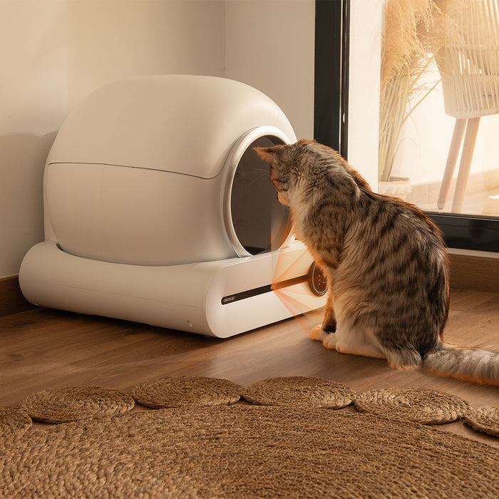 Litieră automată Cecotec Pumba 8500 CleanKitty Smart, 65 l, recipient deșeuri 9 l, control Wi-Fi