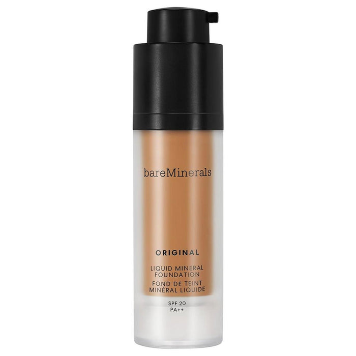 Fond de ten lichid BareMinerals Original Liquid Mineral, luminos, nuanța 24 Dark Neutral, SPF 20, 30 ml