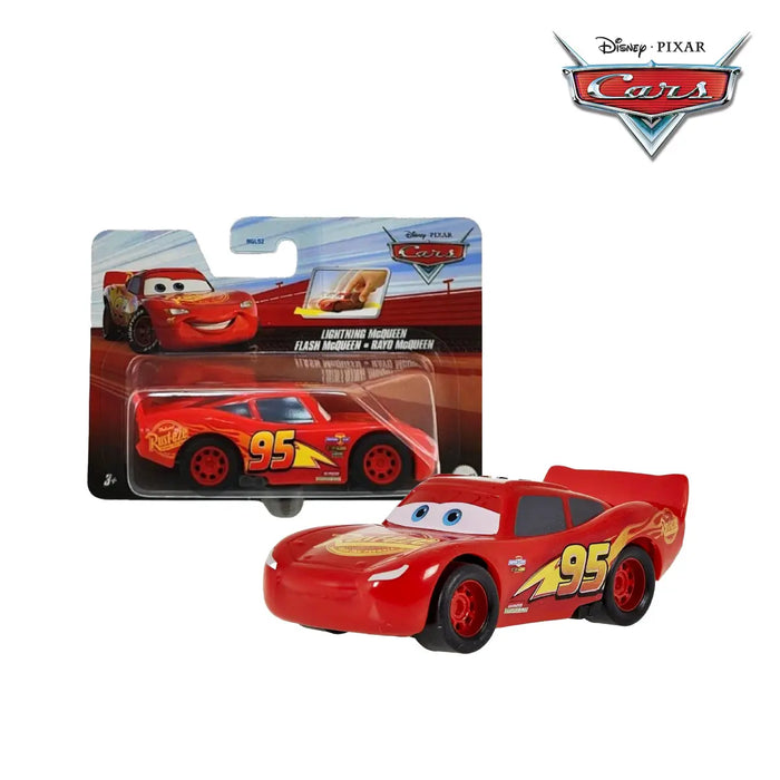 Mașinuță Mattel Cars 3, Lightning McQueen, sistem pullback, scara 1:43